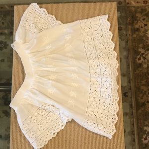 Beautiful white eyelet off the shoulder blouse